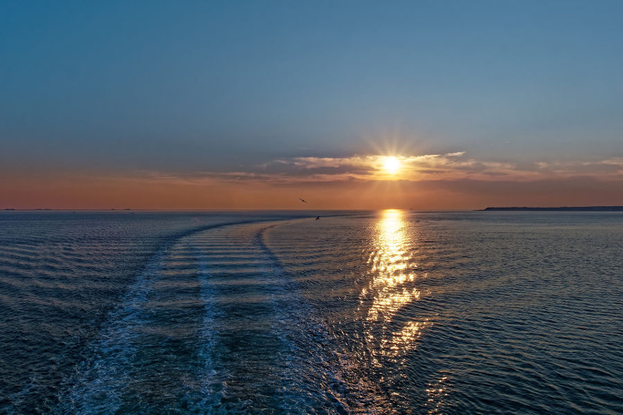 Sonnenuntergang bei Föhr, Nordfriesland