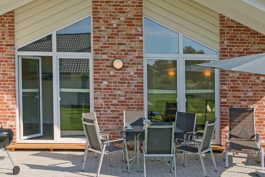 Ferienhaus Nordstern in Dagebüll an der Nordsee, gegenüber der Insel Föhr – Terrasse